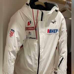 Official Croatia White Mizuno Ski Jacket